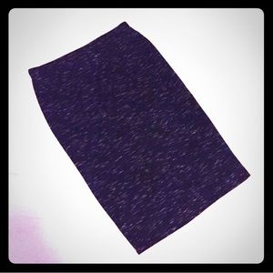 Black pencil skirt with white speckles